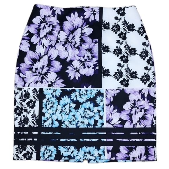 WHBM Hawaiian Print Scuba Knit A-Line Skirt - Picture 1 of 5